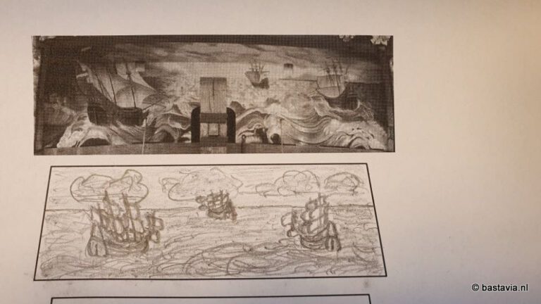 Ruwe schets van beschildering holle wulf