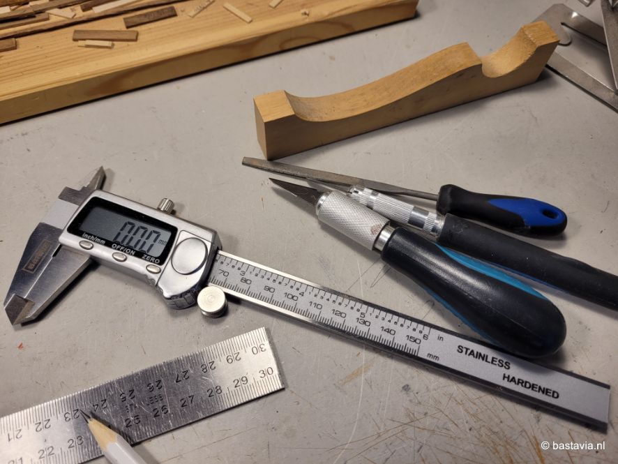 Gereedschap van de scheepsbouwmeester