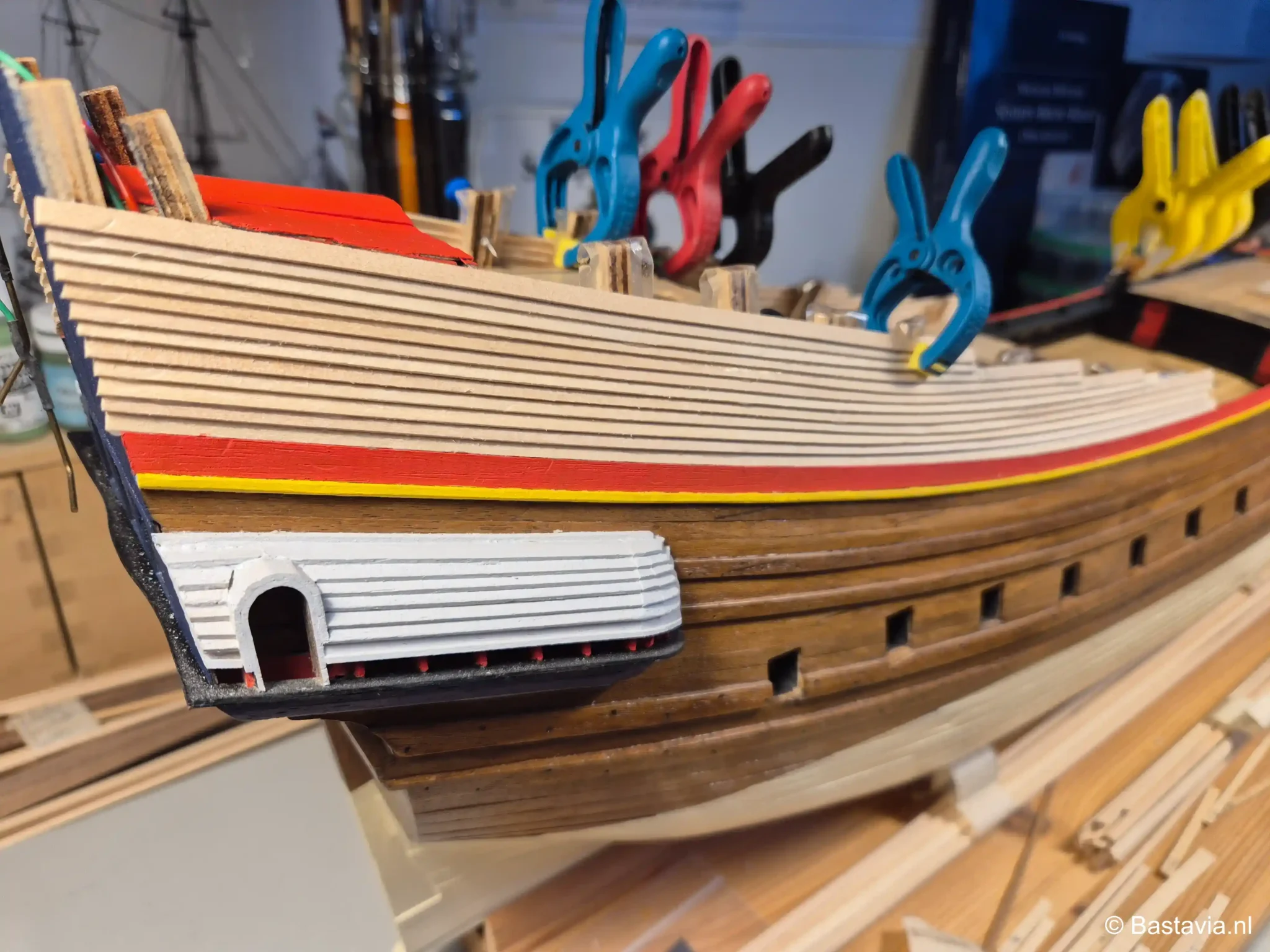 Fortuining stuurboord achterschip